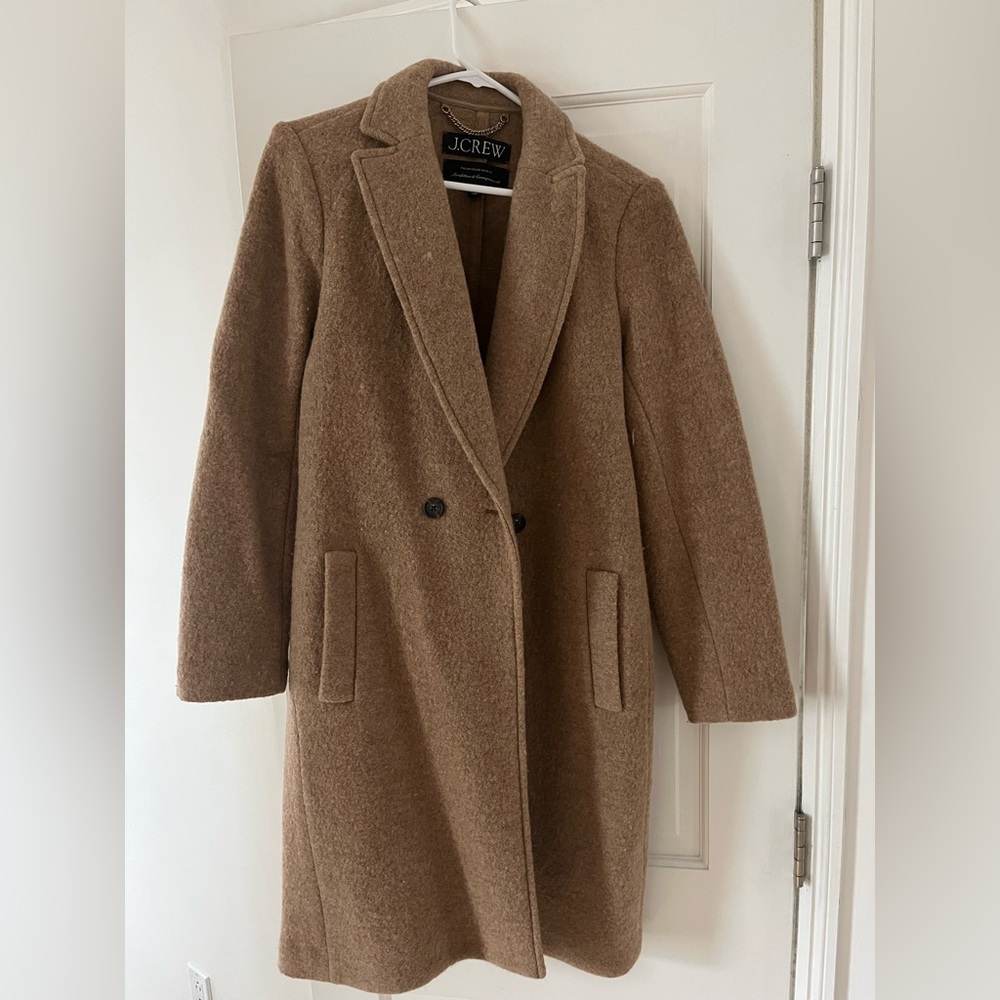 J. Crew Women's Tan Wool Trench Coat